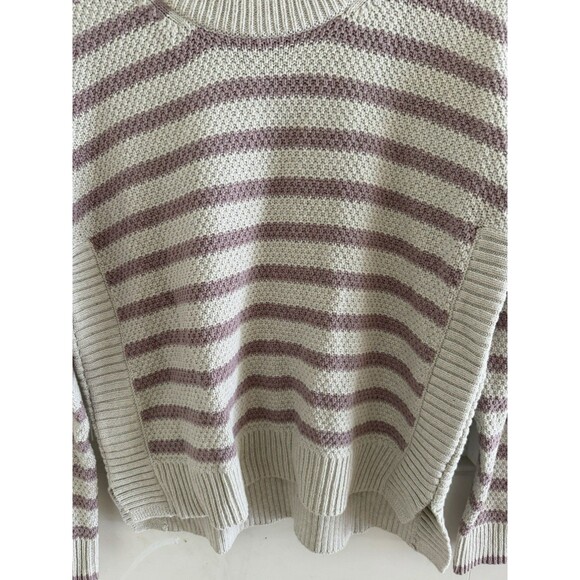 NWT Madewell Women’s knit striped sweater cream size S cabincore cozy - Picture 2 of 7